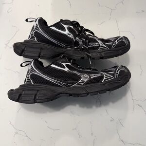 Balenciaga Black and White Athletic Shoes